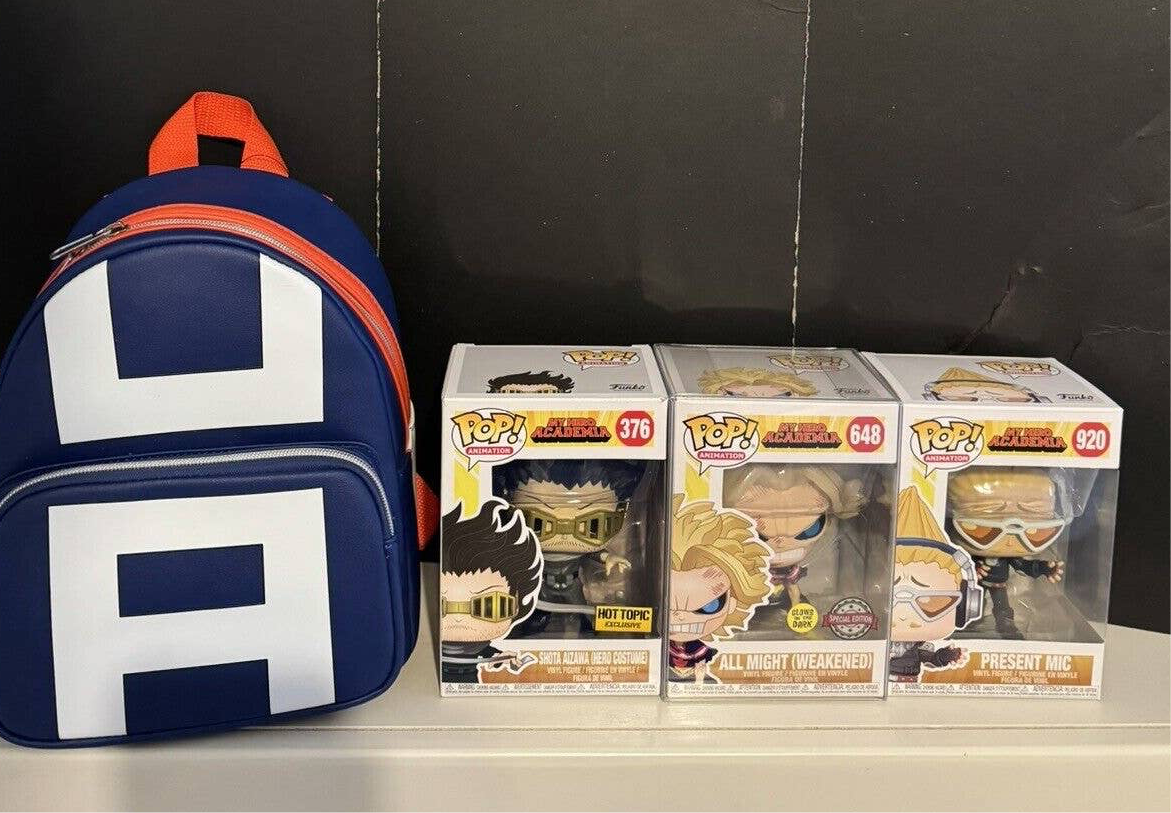 New My Hero Academia lot (Backpack and 3 MHA Funk Pops! (See Description & pics)